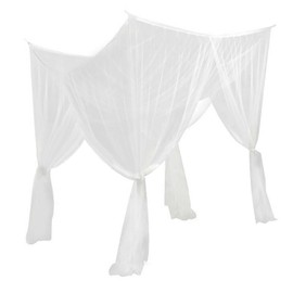 DimyFew Luxe Canopy Bed Drapes for Chic Bedroom, White, as described