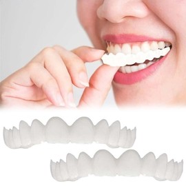 2 Pairs, Regain Confidence Smile for Women and Men, Temporarily Adjustable(White)