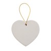 Ready to Paint DIY Ceramic Bisque Heart Ornaments with Hanger