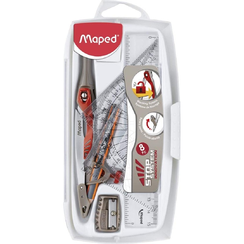 Maped Math Set with Stop System Innovation, Stop System Compass,