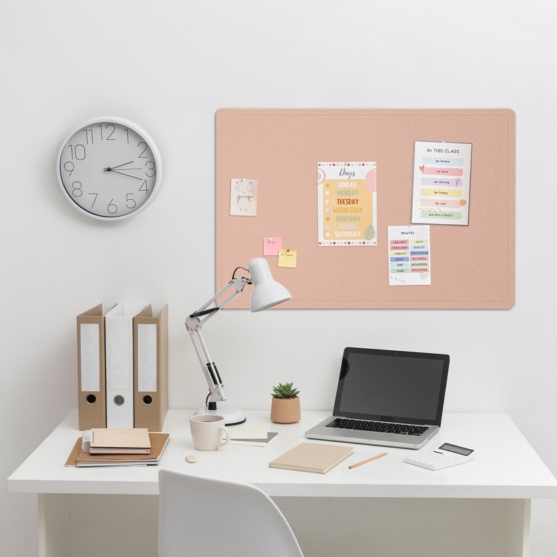 Lightomorrow Bulletin Board, 36 x 24 inches Felt Board -