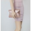 Girly HandBags Glossy Plain Clutch Bag -- Champagne