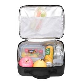 BLUEFAIRY Lunch Box for Boys Kids Insulated Lunch Bag Lunch Box Carrier for Boys for Elementary School Kindergarten Toddler Lunch Box for Daycare Lonchera para Niños Black