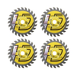 HIGHDRIL TCT Wood Blade 3" 75mm x Arbor 3/8" 10mm - 4pcs Angle Grinder Cutting Disc for Cutting Wood Plywood Chipboard Multilayer Panels