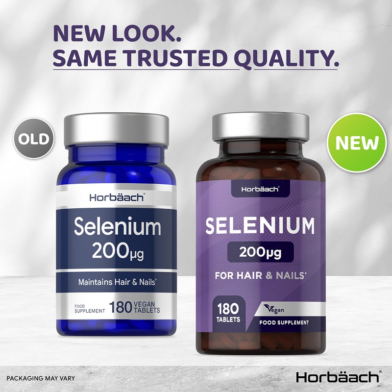 Selenium 200mcg Supplement | 180 High Strength Tablets | with