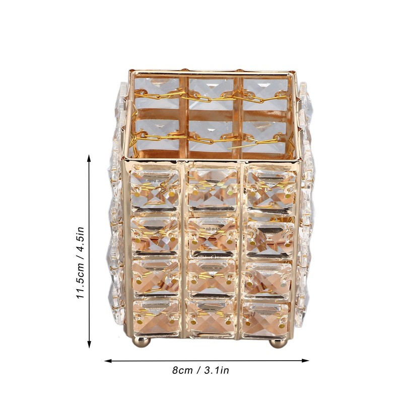 European Style Crystal Storage Box Crystal Jewelry Trinket Box Square