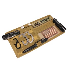 WYNEX Molle - Organizador de Panel de Visera, Cubierta táctica para Visera de Coche, Compatible con Correas Molle