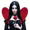 Wolancy Womens Evil Queen Hearts Stand up Collar Victorian Gothic