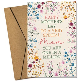 Pawzity Mothers Day Card for Mom - Mom Gifts from Daughter, Son, Kids - Mothers Day Gifts for Moms - Folded Card