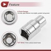 HEROFFIX 1pcs Impact Socket Durable Hardware Tool 38mm Silver Tone