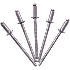 SKIR'CO (Pack of 100) Stainless Steel Blind Rivets 3.2 x 8 mm Dome Head Pop Rivets DIN 7337 A2 Rivets Slot Mandrel