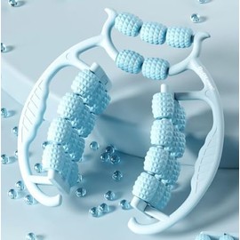 29 Räder Massageroller Beine, Cellulite Massagegerät für Beine, Fuß und Armmassage, Massage Roller mit Griff Bein, Cellulite Roller zur Lymphdrainage lipödem, Fördert die Durchblutung (Blau)