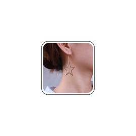 Iaceble Boho Hollow star Dangle Earrings gold star Drop Earrings big star Hook Earrings Minimalist star Earrings Jewelry for Women