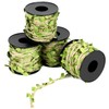 QWORK 33ft Natural Jute Twine with Artificial Green Leaves -