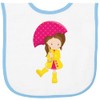 inktastic Girl in Raincoat, Girl with Umbrella, Brown Hair Baby