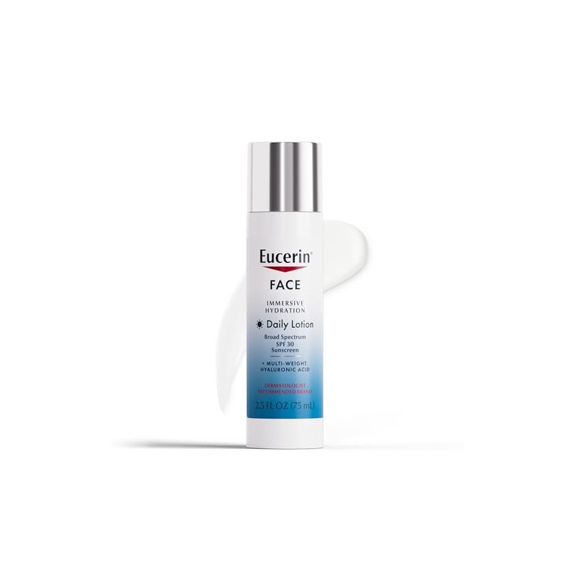 Eucerin- Loción facial de hidratación inmersiva diaria con protector solar