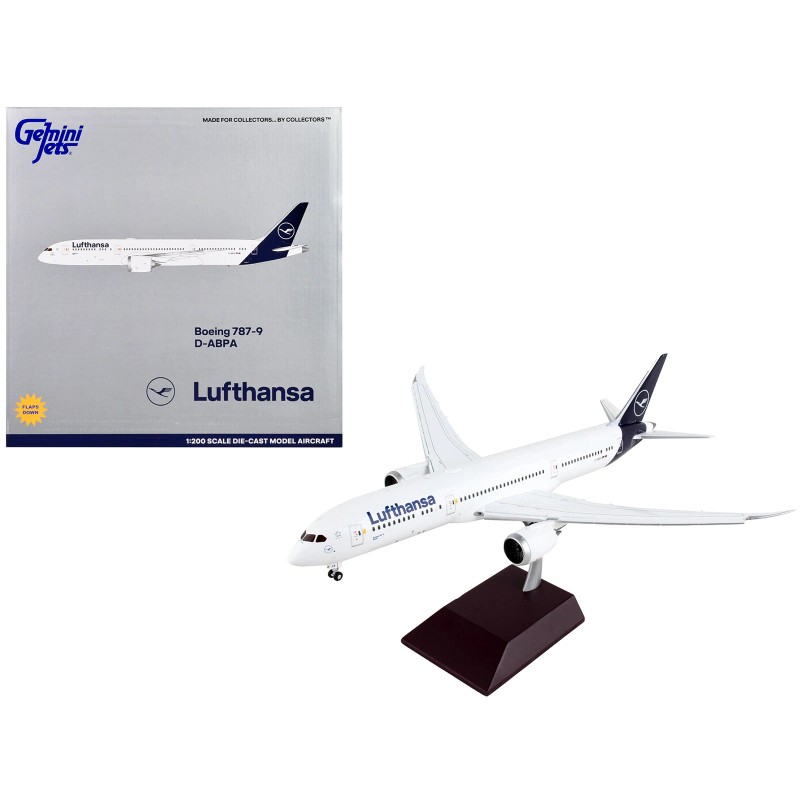 DCD Boeing 787-9 Commercial Aircraft Diecast Model White Blue Tail