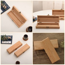 DOITOOL Pencil Case, Wooden Pencil Case, Wooden Box, Pen Storage Case, Pencil Case, Rectangle, Antique, Stylish, Locked, Pencil, Ballpoint Pen, Fountain Pen, Stationery, Storage, Pencil Case, Small