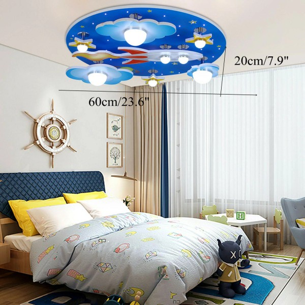 Unbranded Boys Room Chandelier Airplane Modern LED Flush Mount World