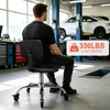 LWADALN Shop Stool with Backrest, Mechanic Garage Stool for Workshop,
