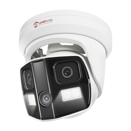 Anpviz 4K Dual Lens PoE IP Security Camera Outdoor 180 Degree Panoramic Wide Angle, 8MP PoE Camera with Smart Dual Light, Human/Vehicle Detection, Two Way Talk, 512GB SD Slot, Full Metal (U Series)