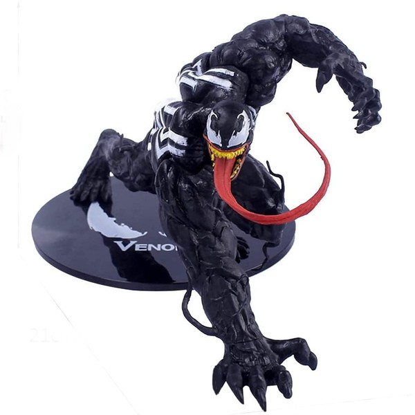 BESTZY Venom Figure, Ma-rvel Titan Hero Series Deluxe Venom Toy 19.5-cm Flexible Figure, Collectible Model Statue Bendable Toys PVC Figures Desktop Ornaments Toys