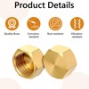MBAIYO 100Pcs Brass Compression Stop Valve Caps, Flare Tube Gas