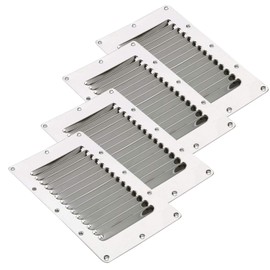 Amarine Made Stainless Steel Stamped Louvered Vent Rectangular Marine Vent for Yachts and Boats - 07720S - 5" X 9" (4)