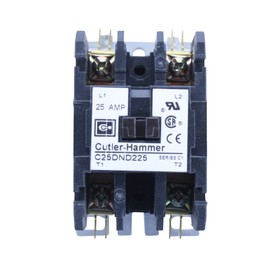 Cutler Hammer Eaton C25DND225T Definite Purpose Contactor, 25A, 2-Poles, 24V