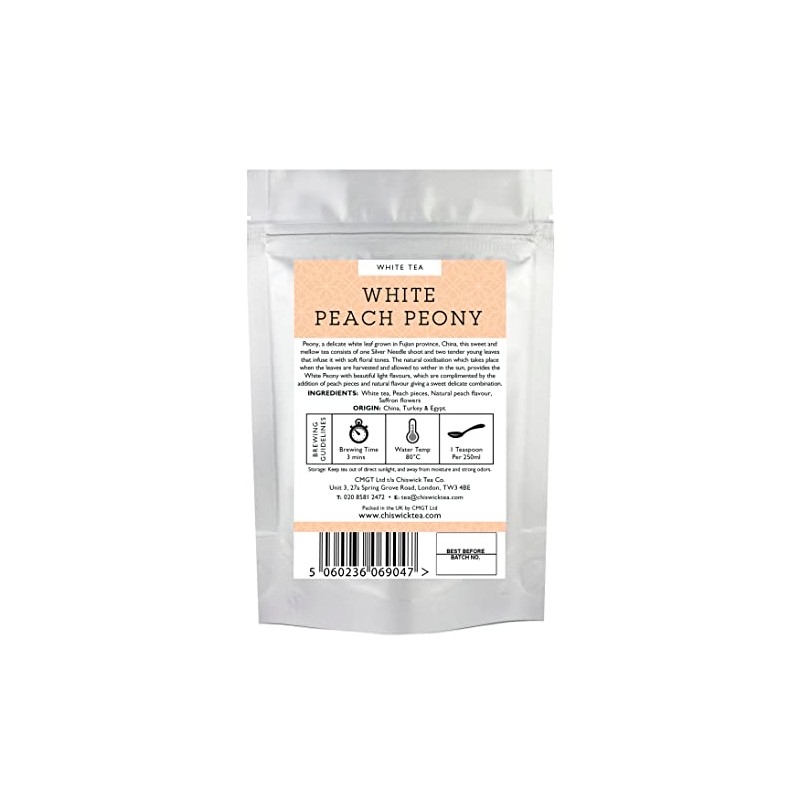 White Peach Peony (Bai Mu Dan) Premium Loose Leaf White