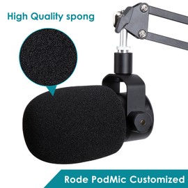 YOUSHARES PodMic Pop Filter Windscreen - Mic Wind Foam Cover Compatible for Rode PodMic Microphone to Blocks Out Plosives