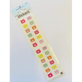 Paper House Kitty Cat Faces Stickers Planner Supply Papercraft DIY Crafts Scrapbook Teacher