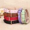 WHIPPY Leather Dog Collar for Small Medium Large Dog Adjustable