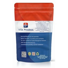 VITA PHARMA L-Lysine 1000mg 30 Tablets | Essential Amino Acid | Protein Synthesis Support | Collagen Formation Support
