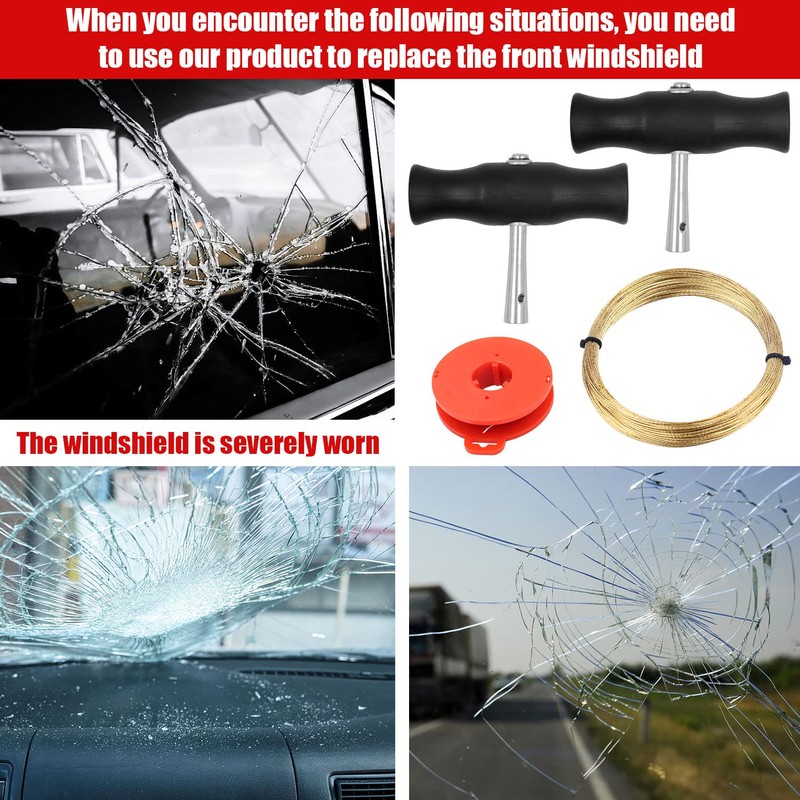 Abnaok Car Windshield Removal Tool, Windscreen Removal Tool Kit Windscreen