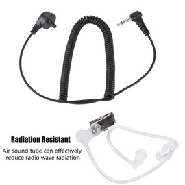 Air Tube Earphone with Noise Canceling, 3.5mm Plug Talkie Earphone, Single Ear Air Duct Headphones for Radio Speakers and Microphones, Radiation Resistant
