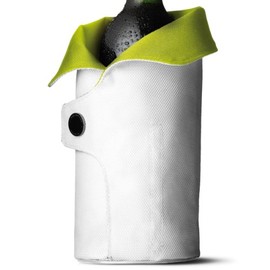 Wine Bottle Cooler Cool Coat, White/Lime