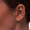 Opal Stud Earrings - 925 Sterling Silver 3mm White Opal