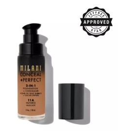 Milani Conceal+perfect 2-in-1foundation+concealer 11a Nutmeg