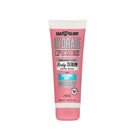 Soap & Glory Hydrate Expectations Body Serum - Thirst Quenching Hyaluronic Acid - Full-Coverage, Lightweight, Fast Absorbing Vegan Moisturizing Body Serum (8.4 Fl Oz)