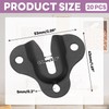 Murtenze 20PCS Matte Black Keyhole Hangers Buckle Type Picture Hanger,