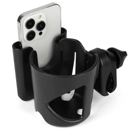 Accmor Universal Walker Cup Holder, Wheelchair Cup Holder with Phone Holder, 360° Rotatable Bottle Holder for Wheelchair, Walker, Rollator, Mobility Scooter