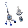 2pcs Blue Eye Owl Ornament Good Luck Attract Wealth Fashionable