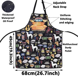 WZMPA Friend TV Show Cooking Apron Friend TV Show Chef Gifts Friend Central Park Adjustable Apron Friend TV Show Merch, Central Park Ap