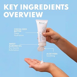 Alma K Crema de Manos Protectora - Loción Diaria de Manos Hidratación Profunda - Loción Rica, Calmante y No Pegajosa de Manteca de Cacao - 100 ml