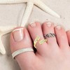 FIVE-D Toe Ring Toe Ring Zirconia Foot Jewellery Adjustable Size