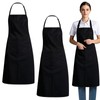 ARKBAODAN 2 PCS Bib Apron - Unisex Black Aprons 2
