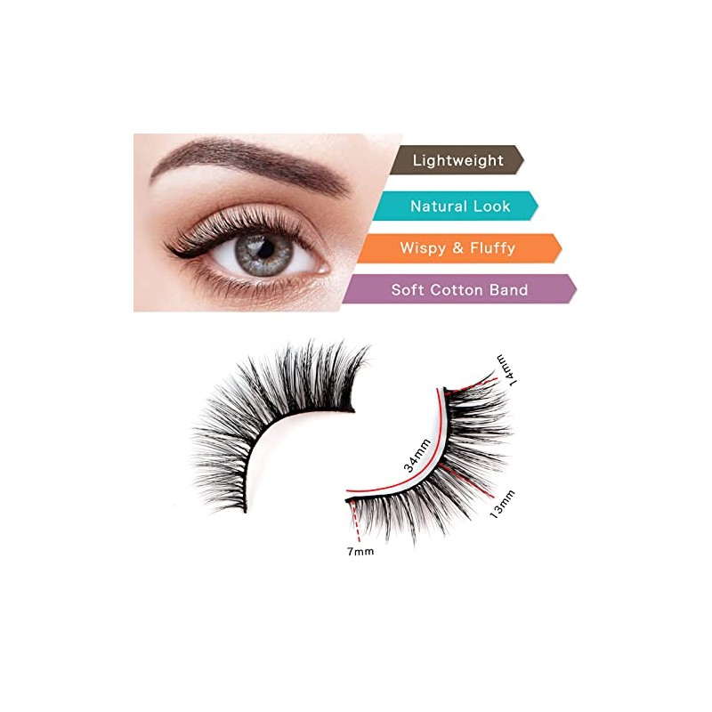 Glowingwin Cat Eye Lashes Eyelashes Dramatic Eyelashes Long Fluffy False
