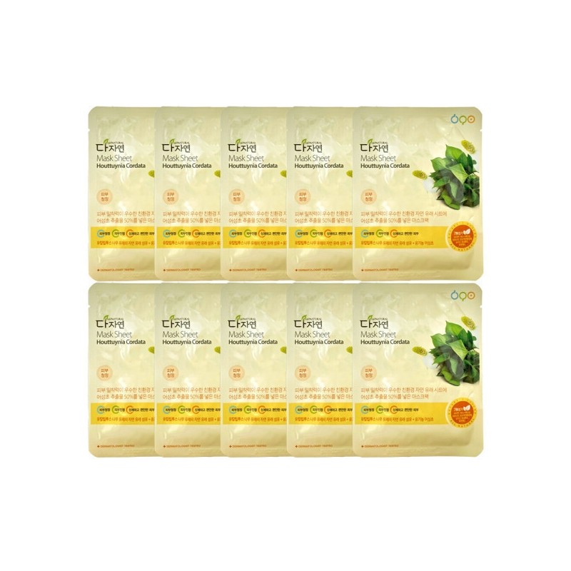 Dajayeon Organic Houttuynia Cordata Mask Pack 10 Sheets / Circle