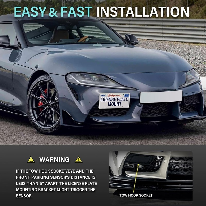 Front License Plate Bracket Compatible with 2020-up Toyota Supra GR